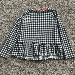 crewcuts Girls blouse size 8, black and white check print